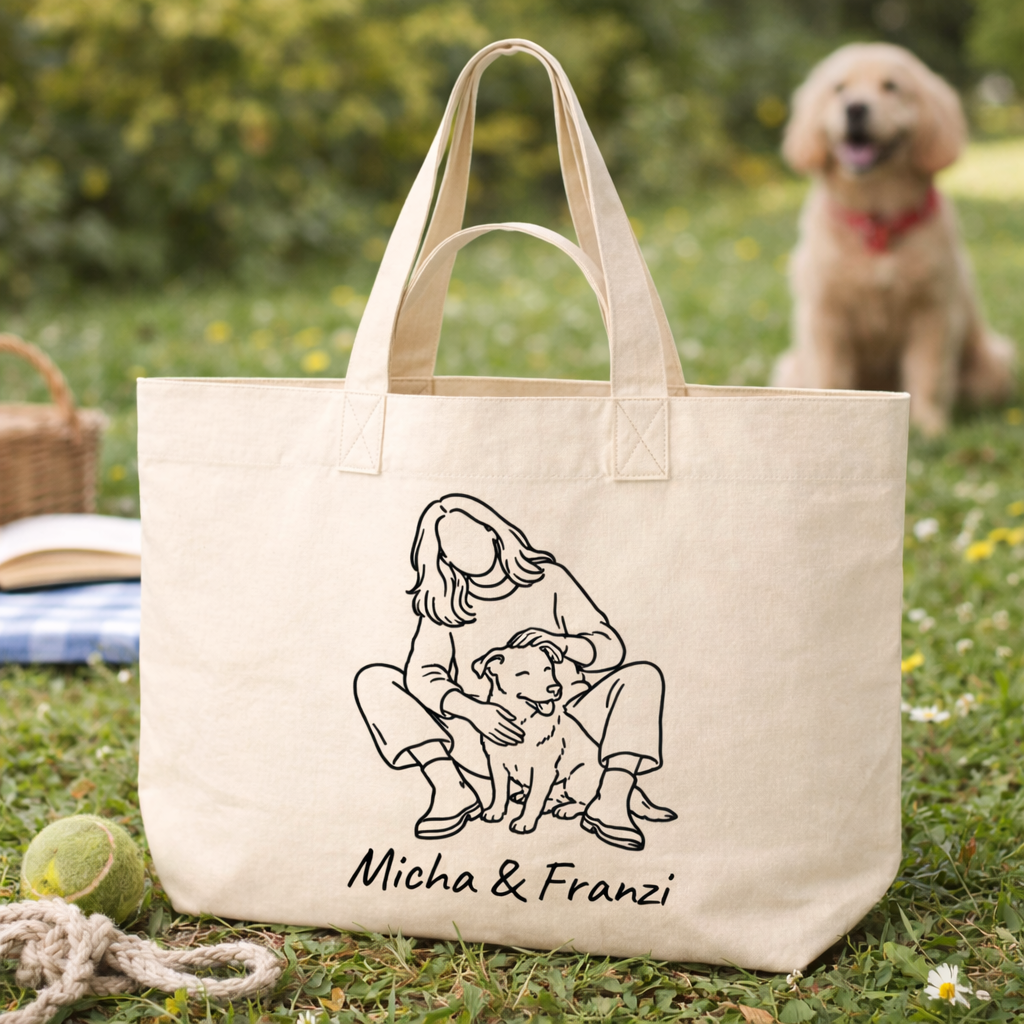 Hundeglück - Personalisierte Bio Tragetasche