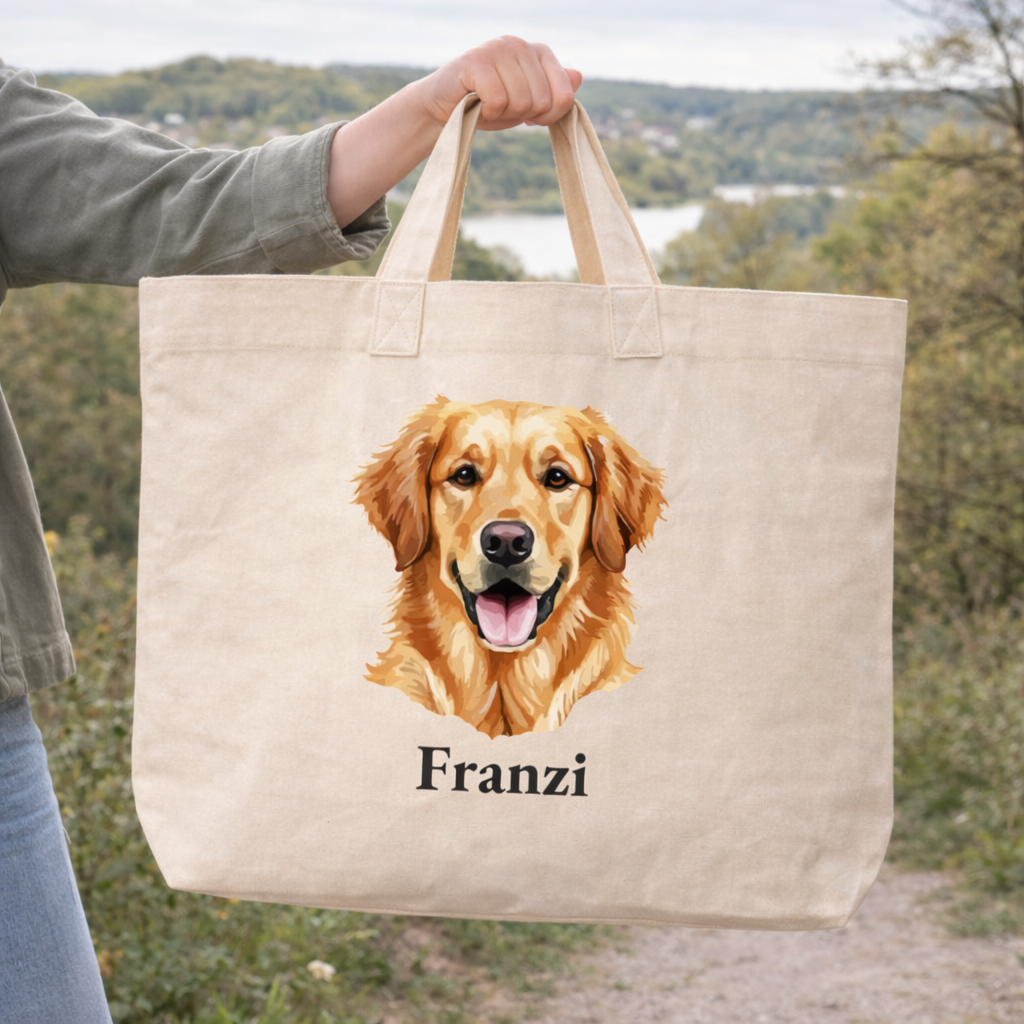 Hunde Portrait - Personalisierte Bio Tragetasche