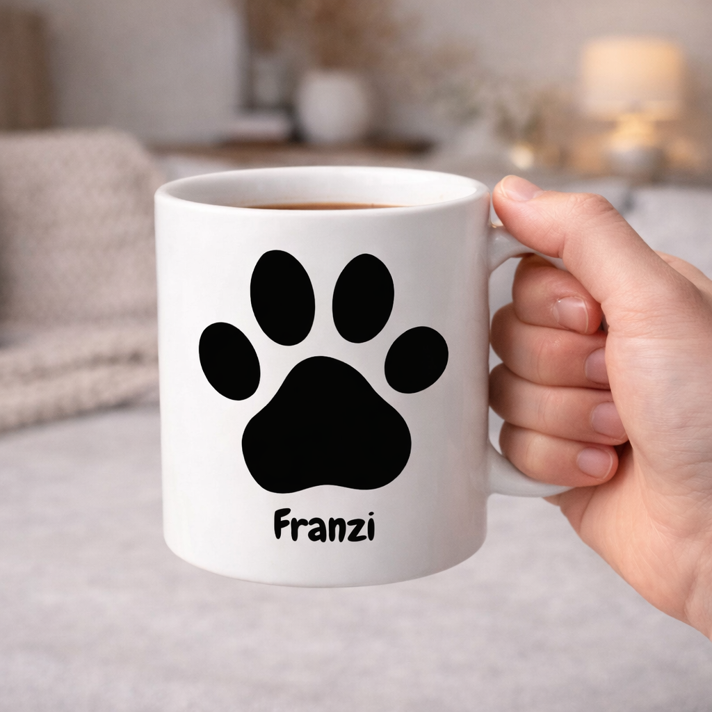 Pfote - Personalisierte Tasse