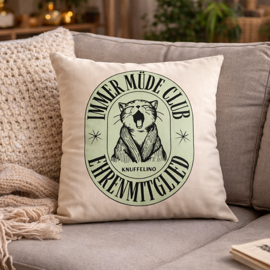 IMMER MÜDE CLUB - Personalisiertes Kissen