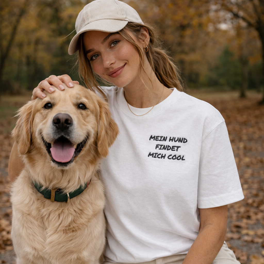 Mein Hund findet mich cool - Oversized Shirt