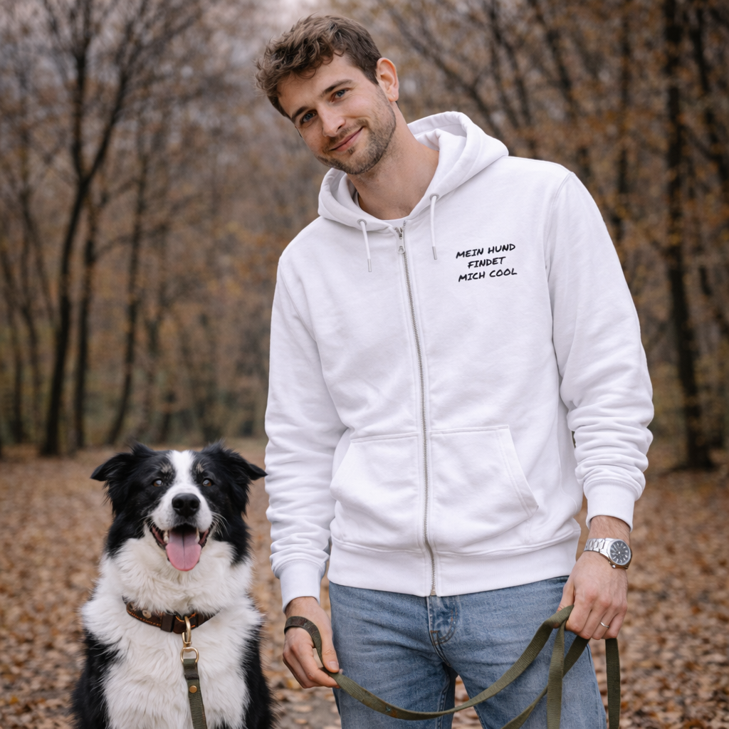 Mein Hund findet mich cool - Zipper Hoodie