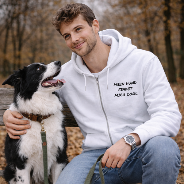 Mein Hund findet mich cool - Zipper Hoodie