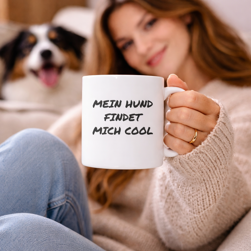 Mein Hund findet mich cool - Tasse