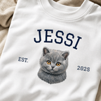 College Cat  - personalisiertes Oversized Shirt