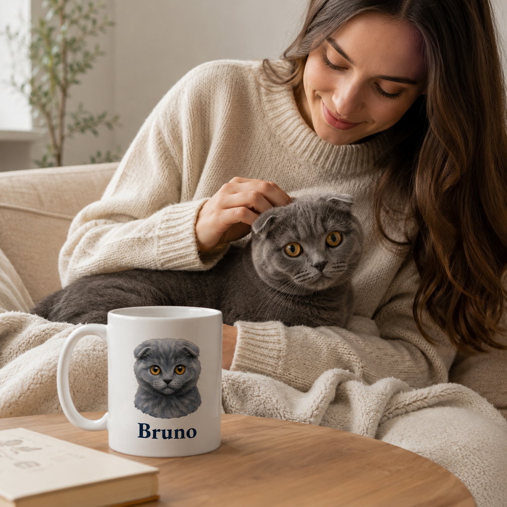 Katzen Portrait - Tasse