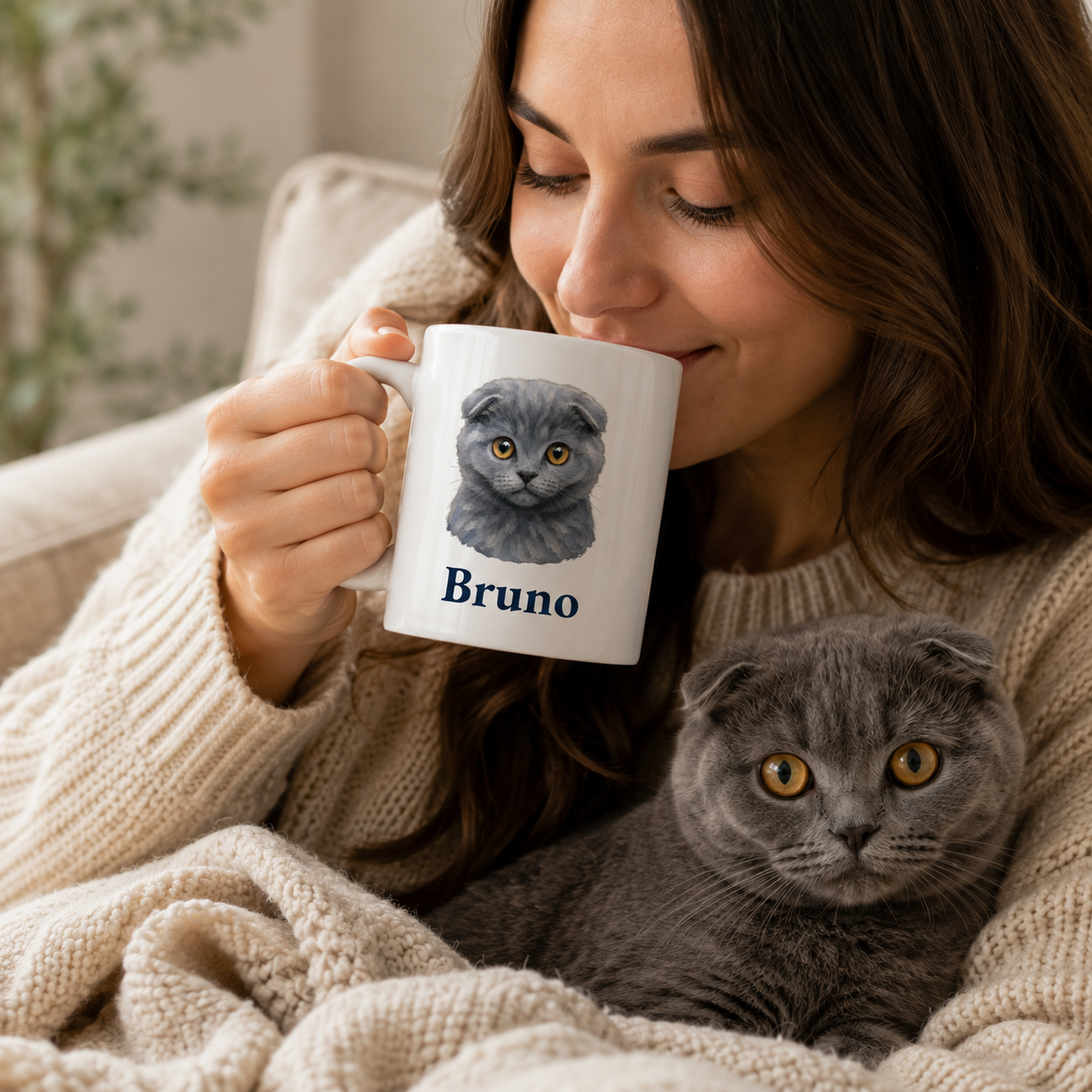 Katzen Portrait - Tasse