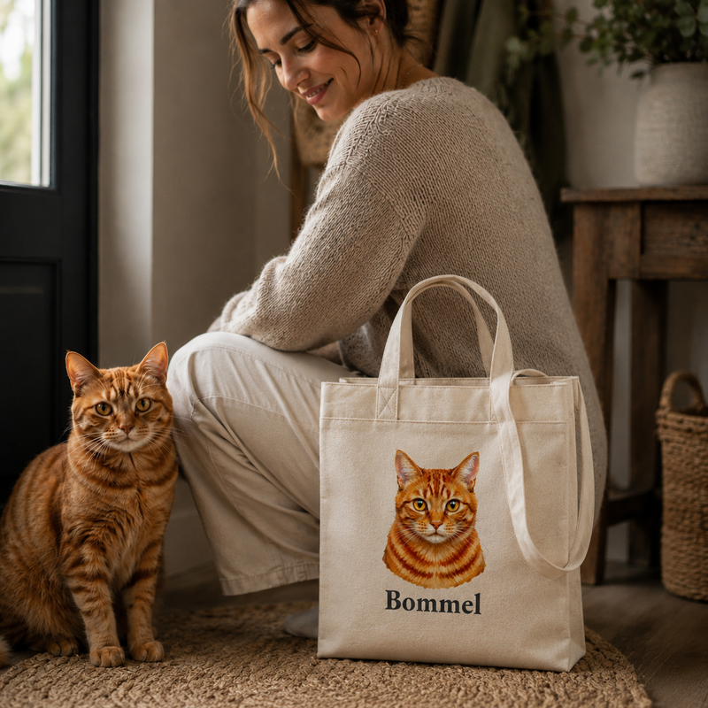 Katzen Portrait - Organic Shopping-Bag