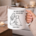 Das Leben ist einfach besser mit Hund - Personalisierte Tasse