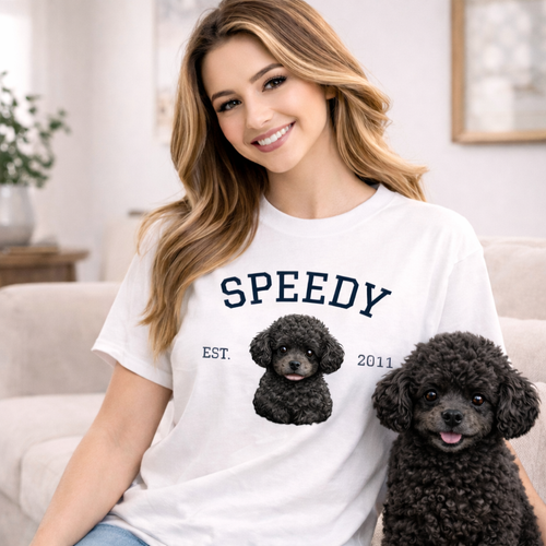 College Hund - personalisiertes Oversized Shirt