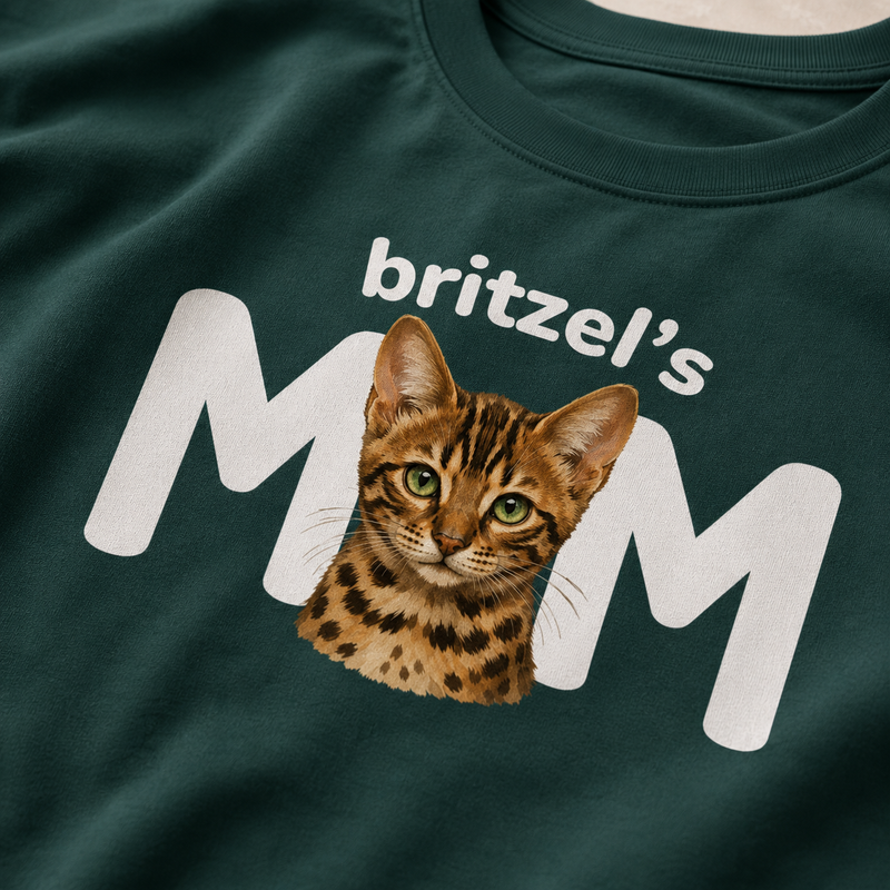MOM Katze - personalisiertes Oversized Shirt