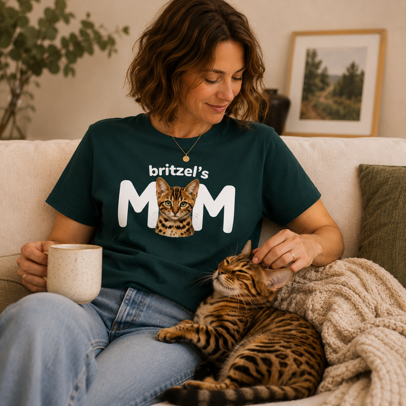 MOM Katze - personalisiertes Oversized Shirt